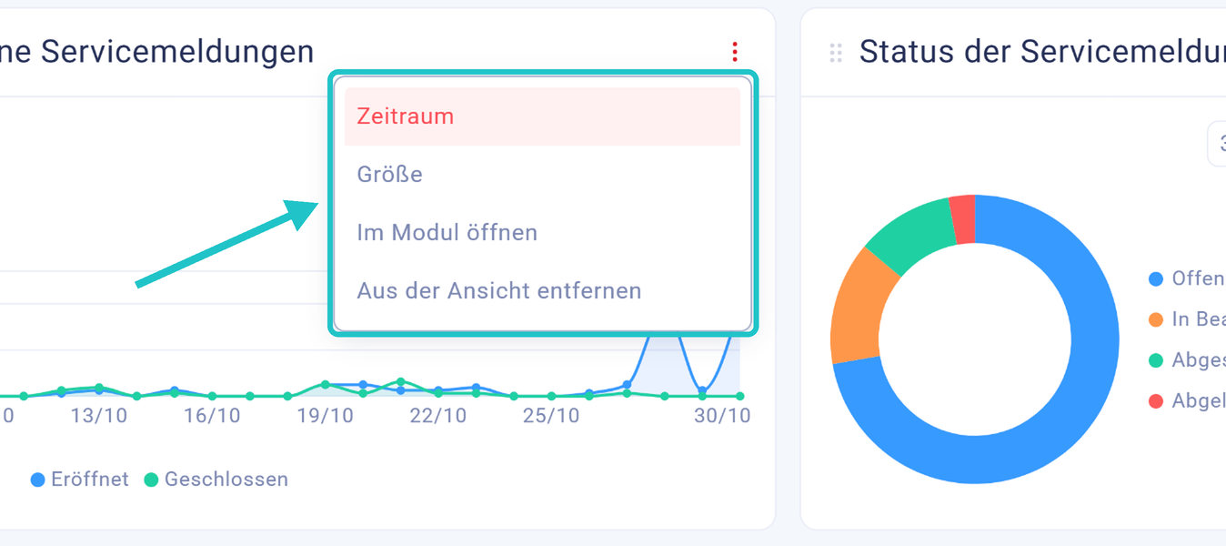 Drei-Punkte-Men&uuml; eines Diagramms