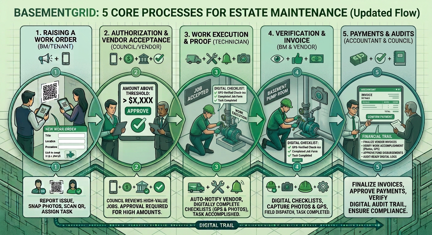 5 core processes for estate maintenance